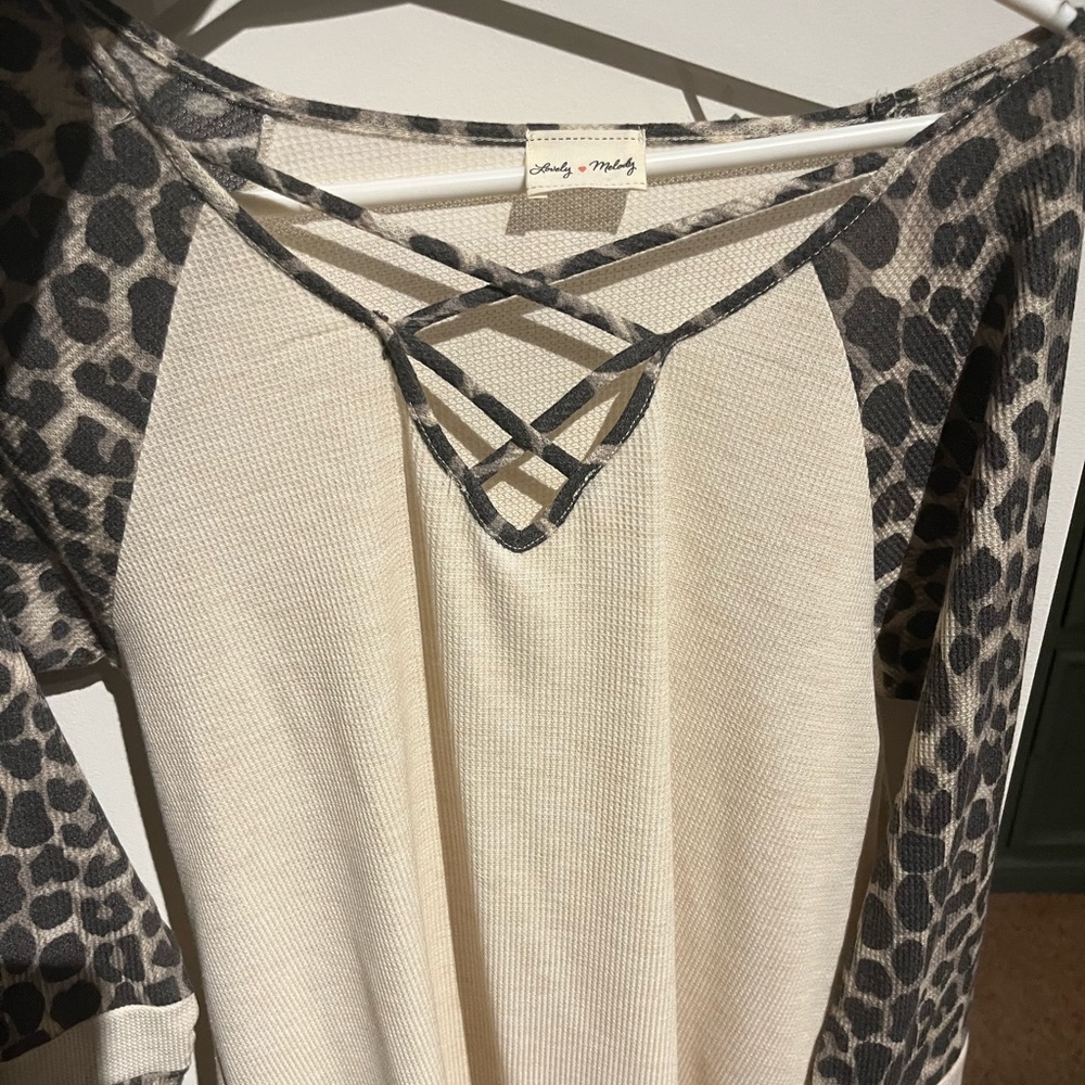 Lovely Melody, Size M, Ribbed Cheetah Print